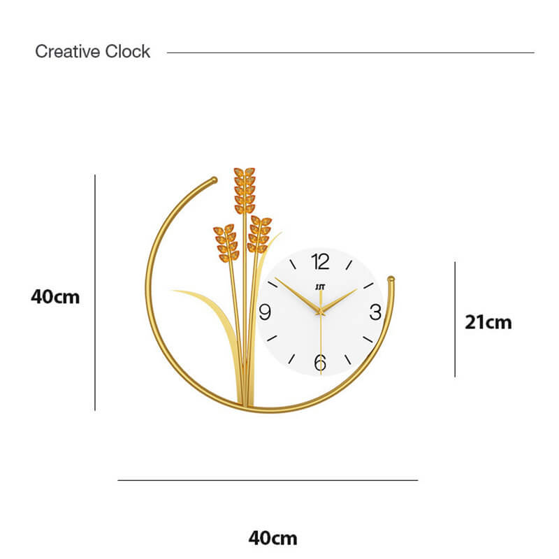 Barley-Inspired Wall Clock – Sleek Design for Elegant Spaces