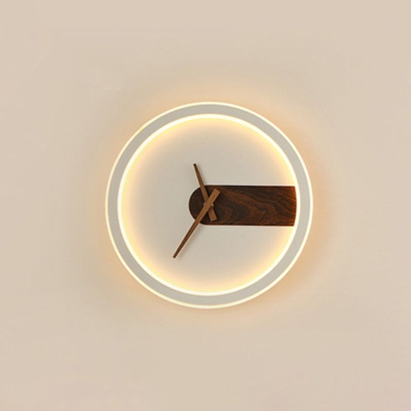 Modern LED Wall Clock Lamp – Stylish Lighting with Time Display Function