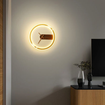 Modern LED Wall Clock Lamp – Stylish Lighting with Time Display Function