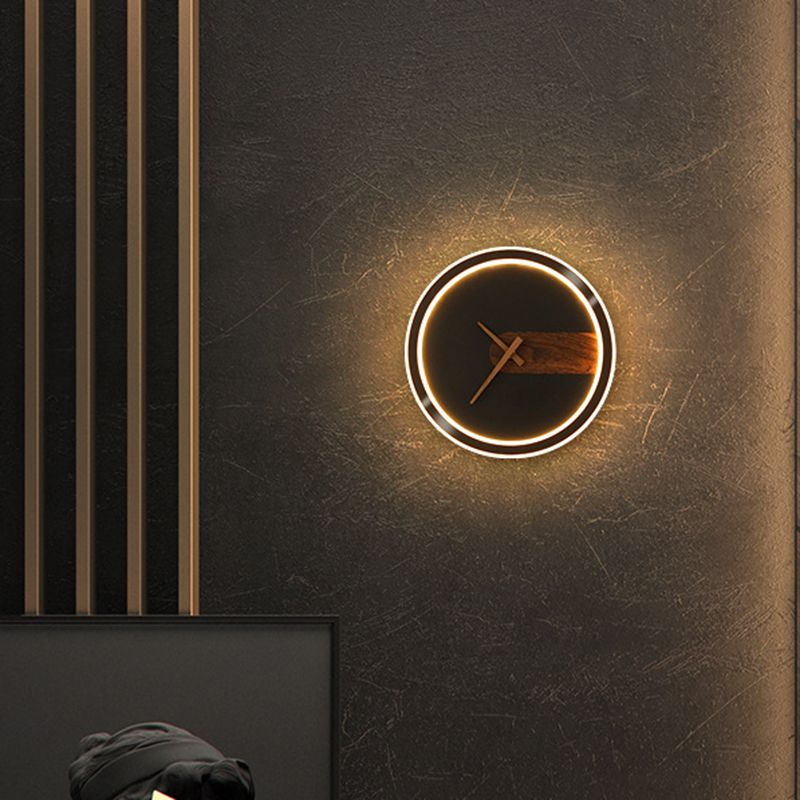 Modern LED Wall Clock Lamp – Stylish Lighting with Time Display Function
