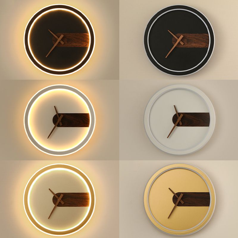 Modern LED Wall Clock Lamp – Stylish Lighting with Time Display Function