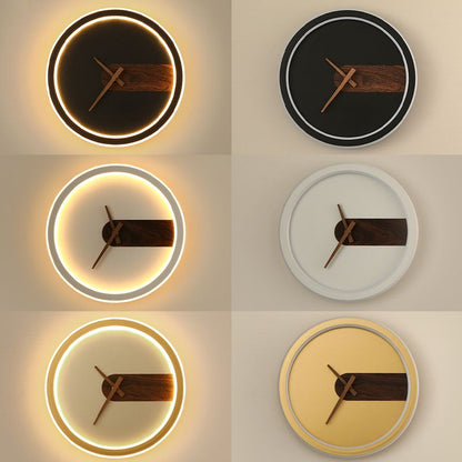 Modern LED Wall Clock Lamp – Stylish Lighting with Time Display Function