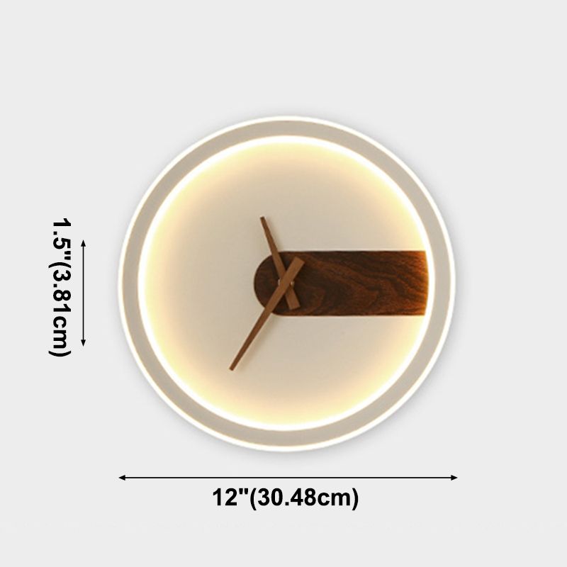 Modern LED Wall Clock Lamp – Stylish Lighting with Time Display Function