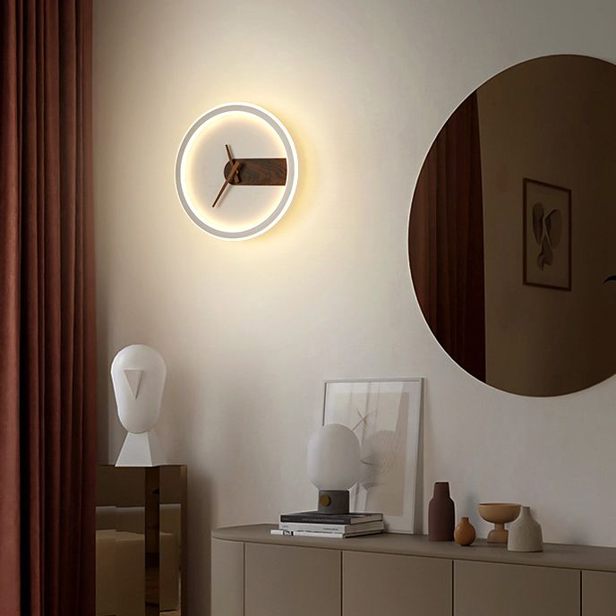Modern LED Wall Clock Lamp – Stylish Lighting with Time Display Function
