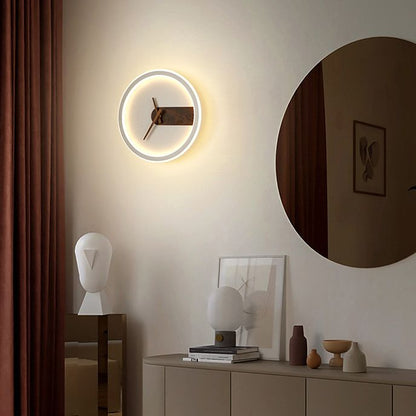 Modern LED Wall Clock Lamp – Stylish Lighting with Time Display Function