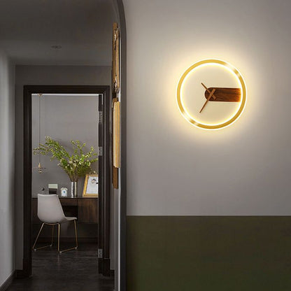 Modern LED Wall Clock Lamp – Stylish Lighting with Time Display Function