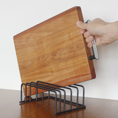 BoardStack – Compact Metal Cutting Board Rack – Space-Saving Kitchen Organizer