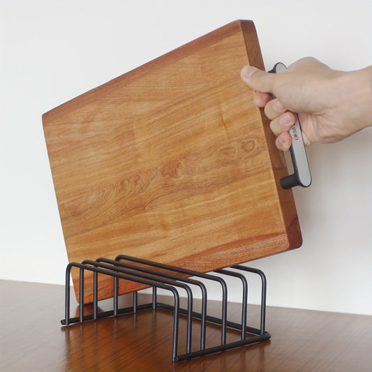 BoardStack – Compact Metal Cutting Board Rack – Space-Saving Kitchen Organizer