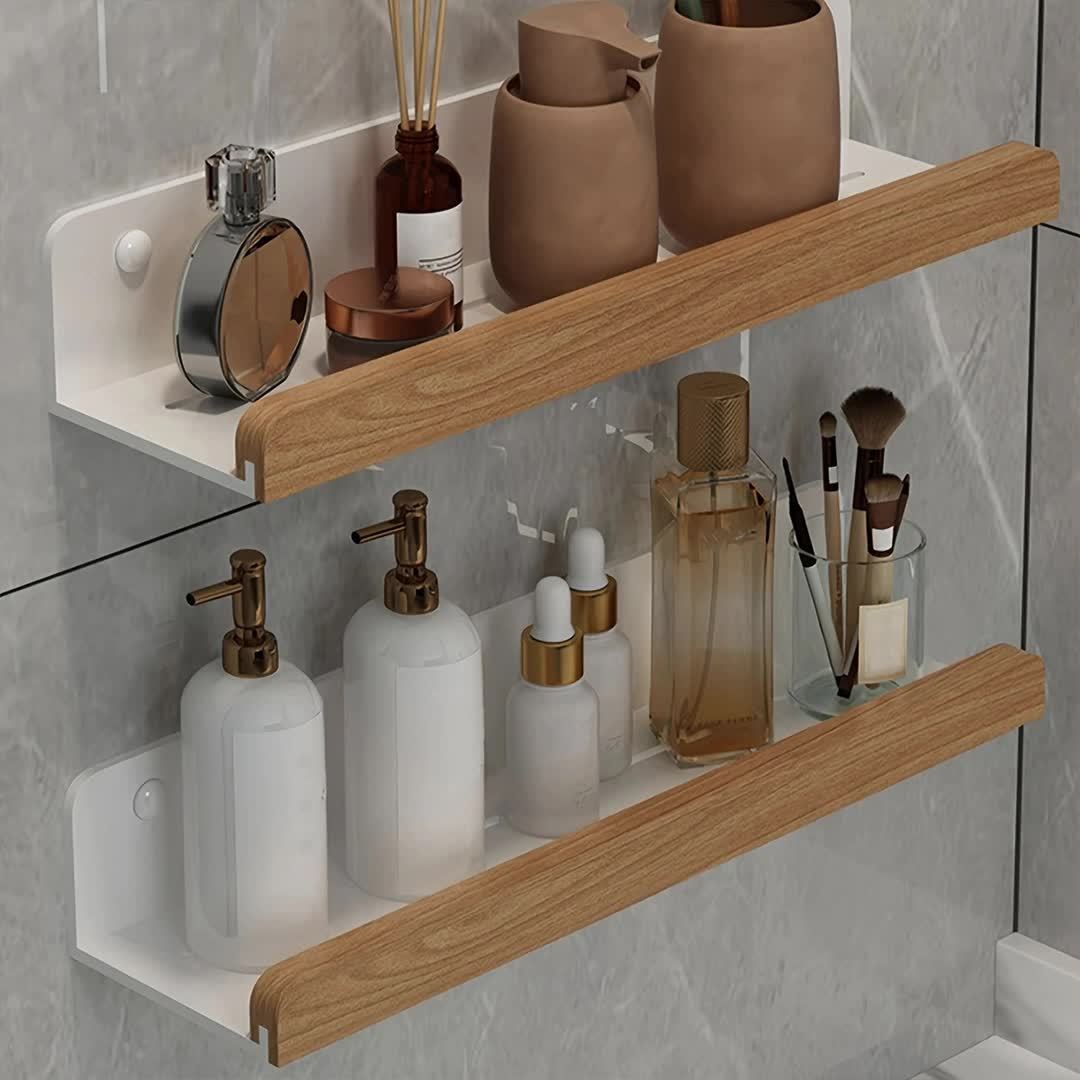 Shower Caddy – Wall-Mounted Shelf with Drainage Slots