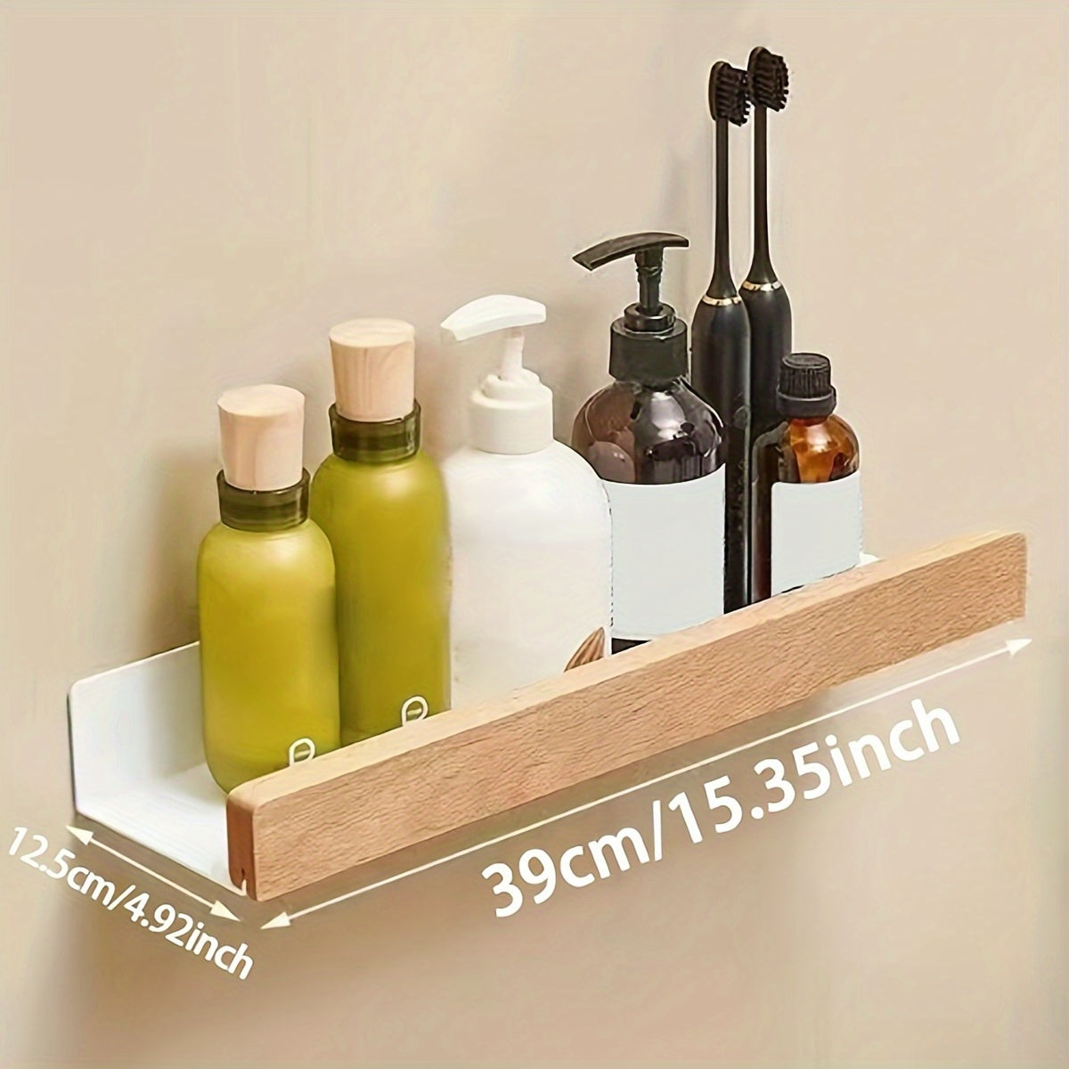 Shower Caddy – Wall-Mounted Shelf with Drainage Slots