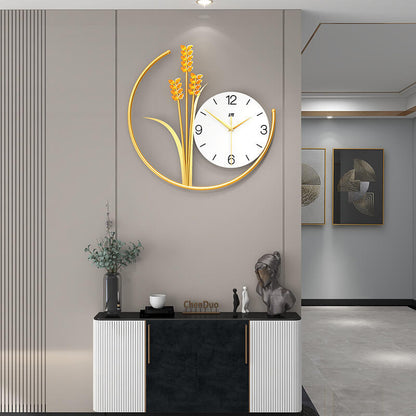 Barley-Inspired Wall Clock – Sleek Design for Elegant Spaces