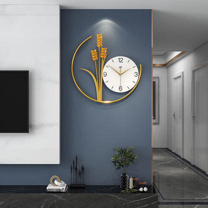 Barley-Inspired Wall Clock – Sleek Design for Elegant Spaces