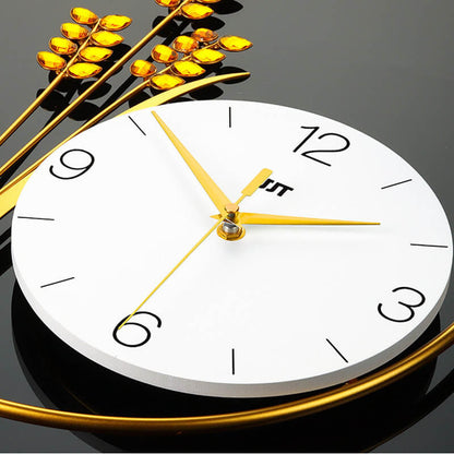 Barley-Inspired Wall Clock – Sleek Design for Elegant Spaces